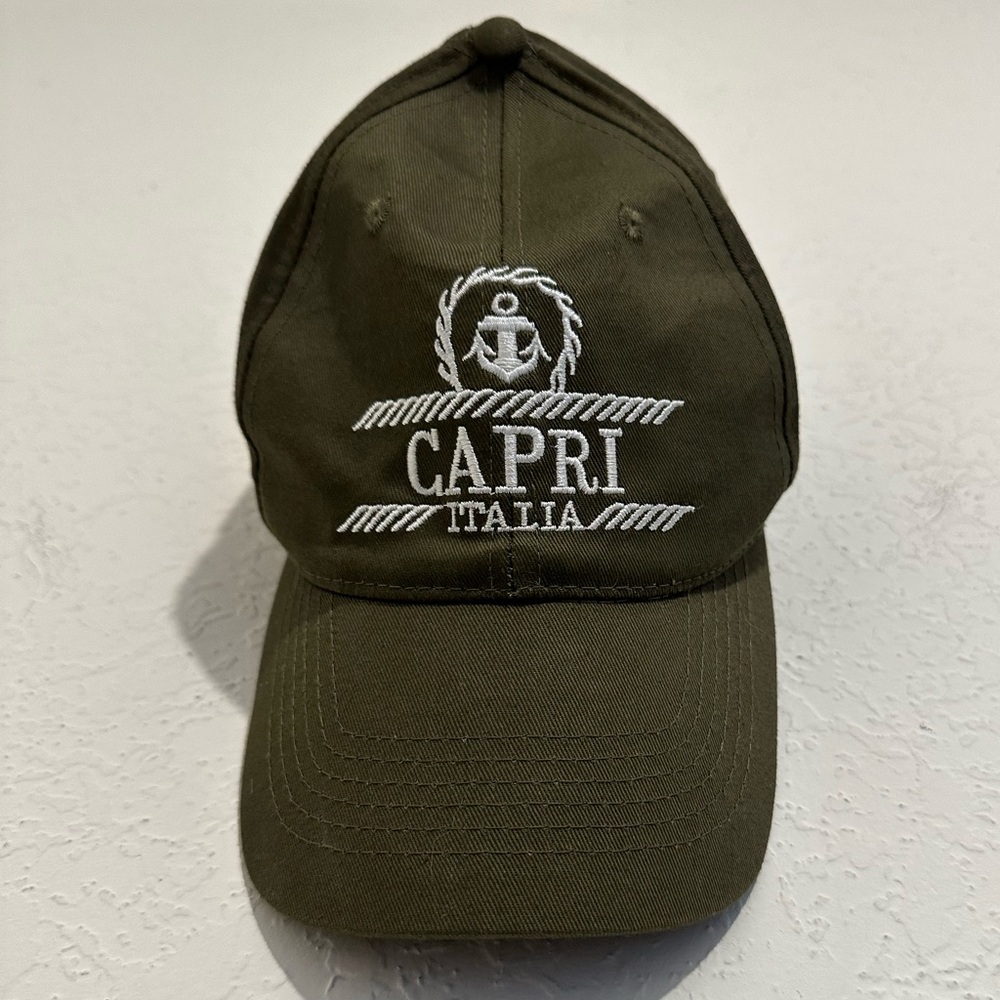 Olive Green Capri Italia Baseball Cap One Size Fits Most